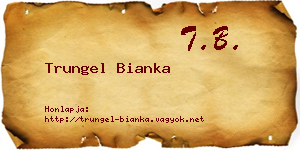 Trungel Bianka névjegykártya